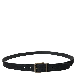 Black Suede Leather Gold Metal Buckle Belt