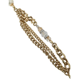Blue Braided Gold Brass Chain Waist Belt