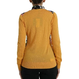Multicolor Patchwork Cashmere Henley Sweater