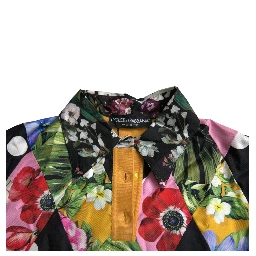 Multicolor Patchwork Cashmere Henley Sweater