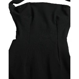 Black Sheath Halter Sleeveless Midi Dress