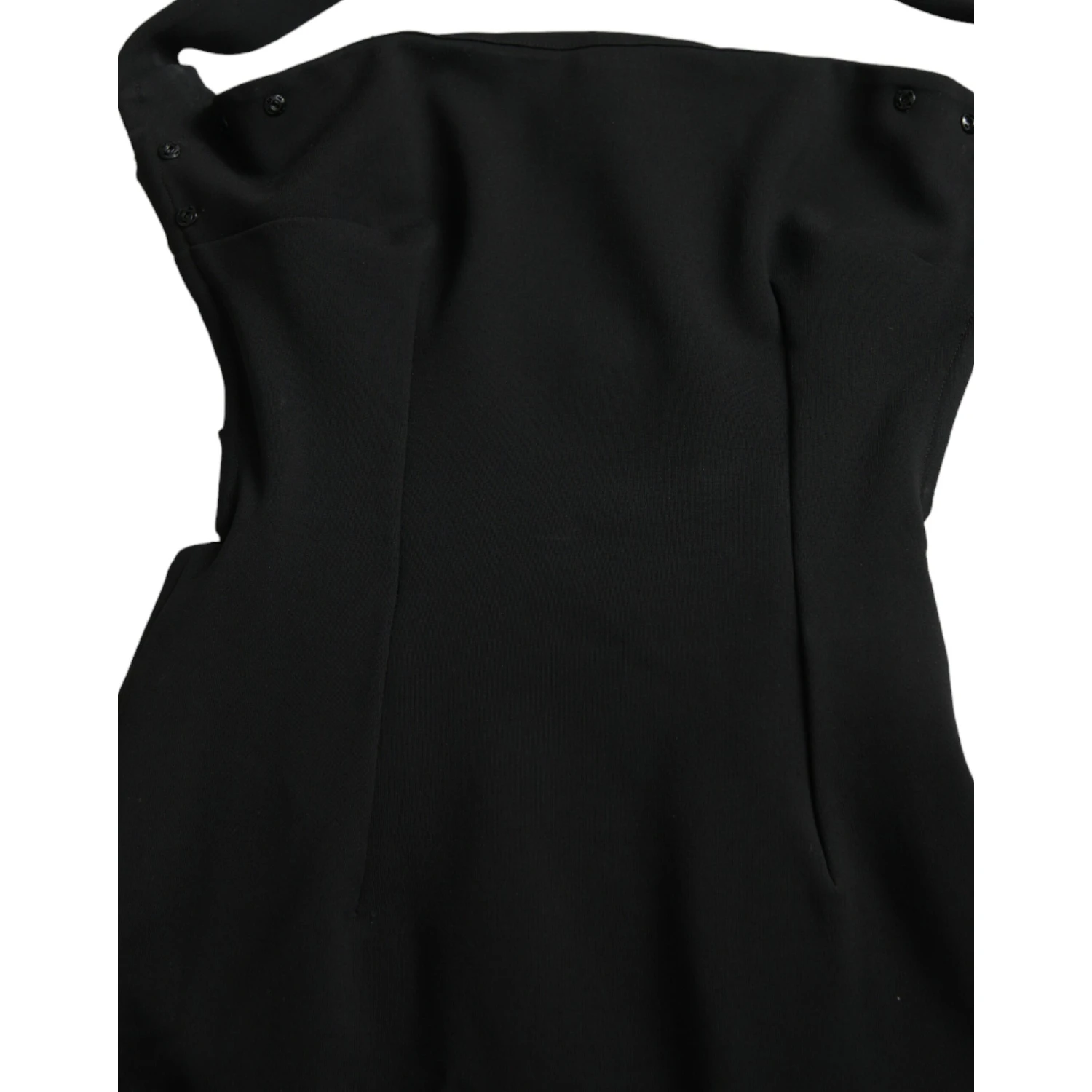 Black Sheath Halter Sleeveless Midi Dress
