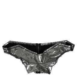 Silver Polyester Stretch Top