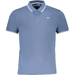 Blue Cotton Polo Shirt