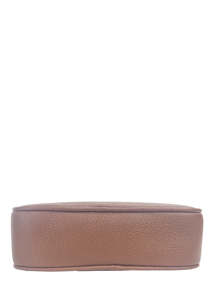Small Leather Tan Camera Crossbody TB Logo Bag alternative