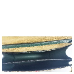 Macken Small Vintage Green House Check Leather Crossbody Bag