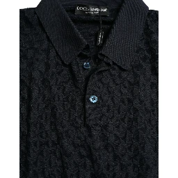 Dark Blue Collared Short Sleeve Polo T-shirt