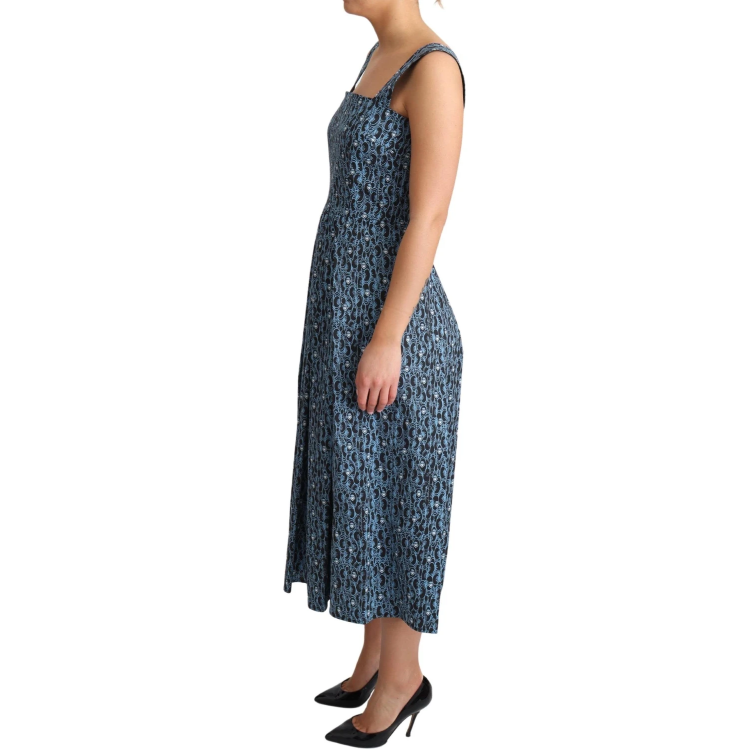 Blue Heart Cotton A-Line Stretch Dress