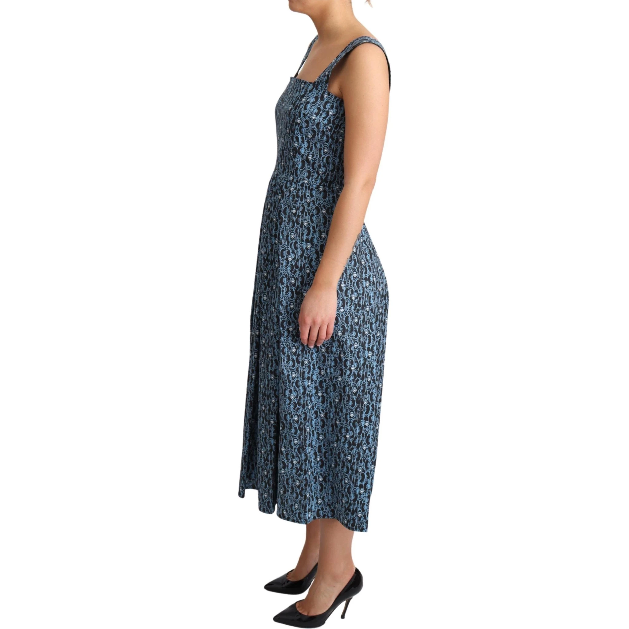 Blue Heart Cotton A-Line Stretch Dress