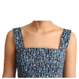 Blue Heart Cotton A-Line Stretch Dress