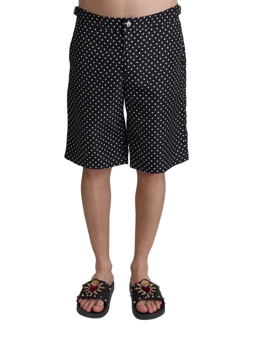 Black Polka Dots Beachwear Shorts Swimwear