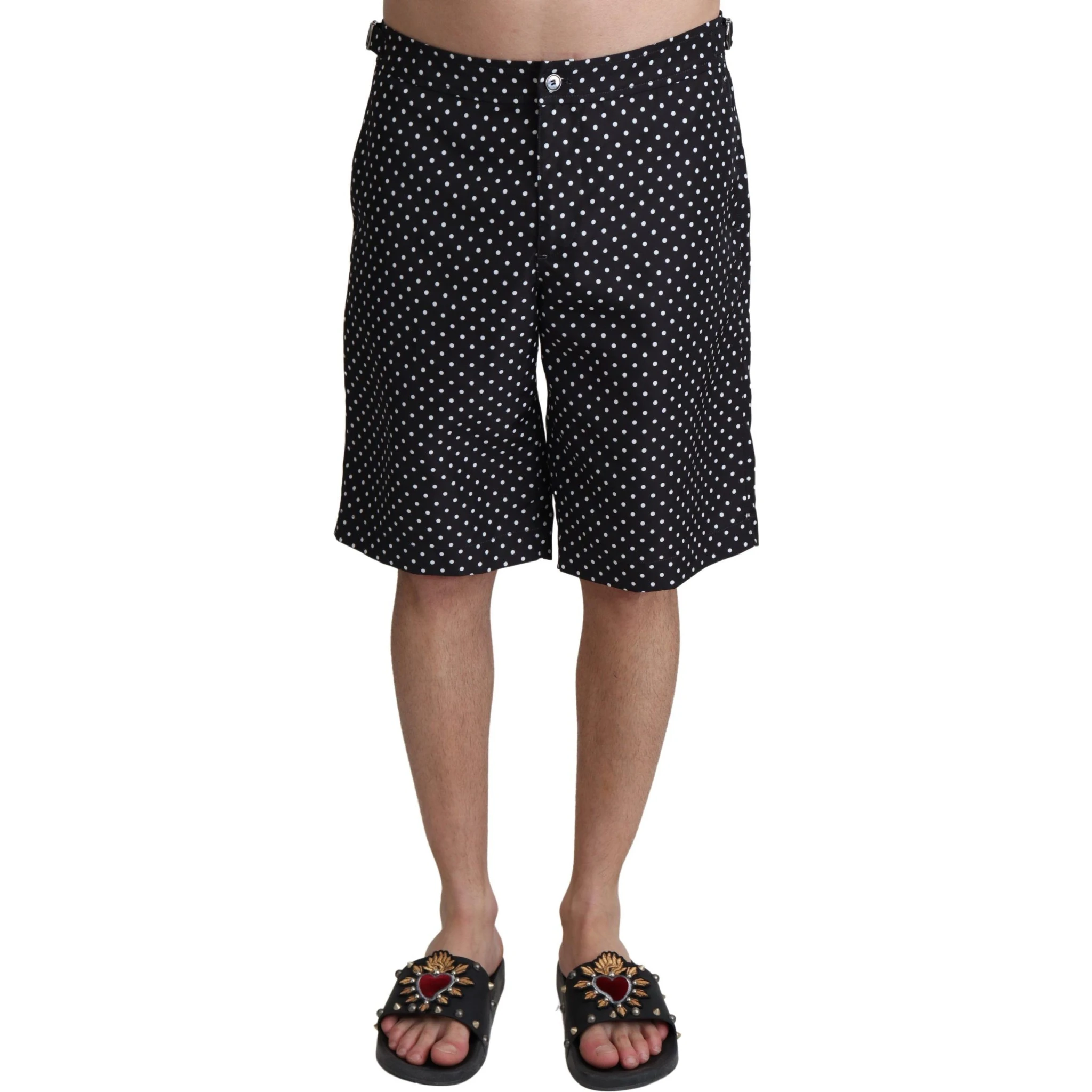 Black Polka Dots Beachwear Shorts Swimwear