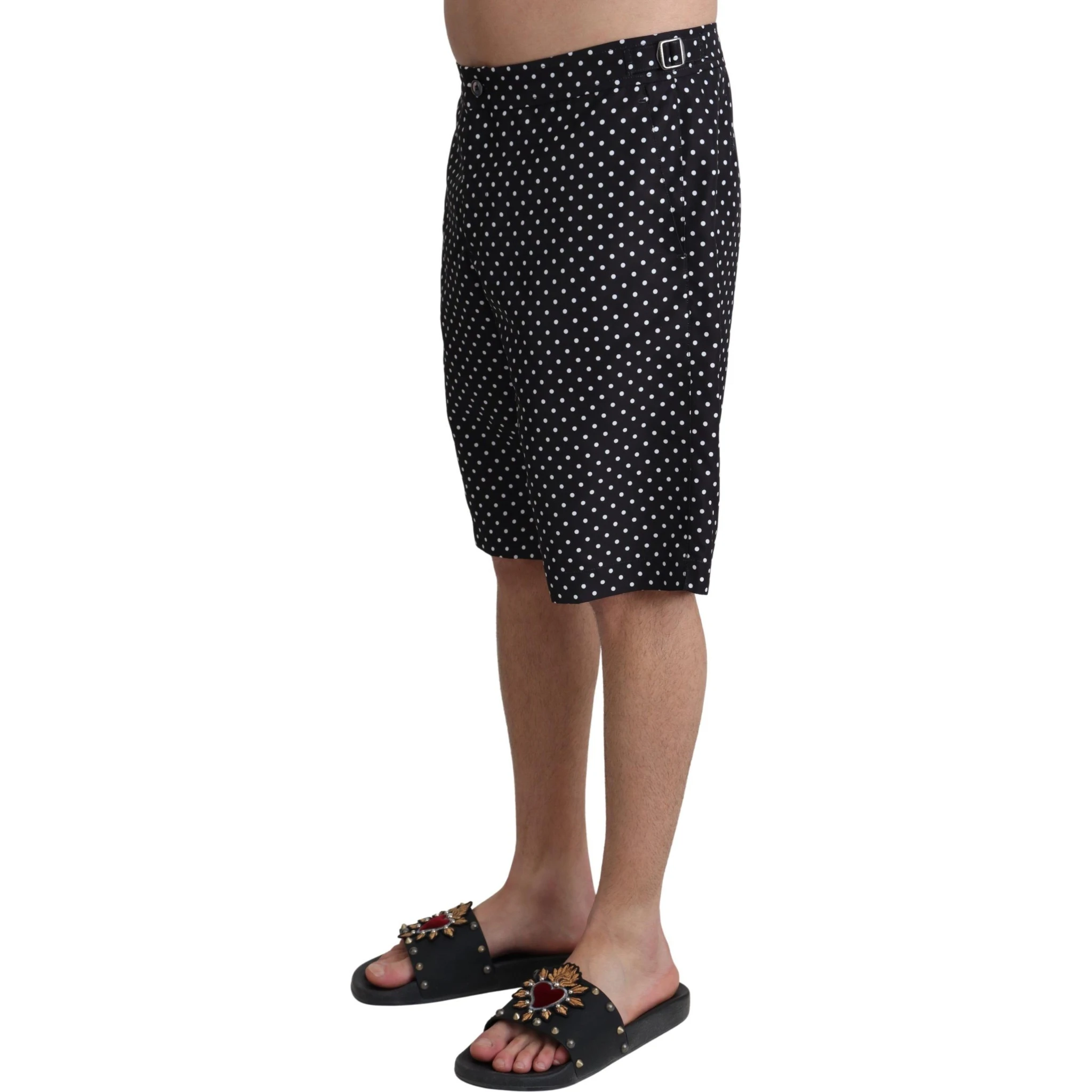 Black Polka Dots Beachwear Shorts Swimwear