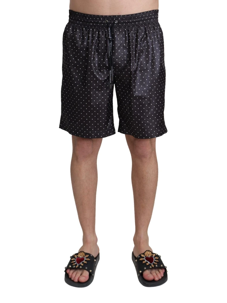 Black Polka Dot Print Beachwear Swimwear