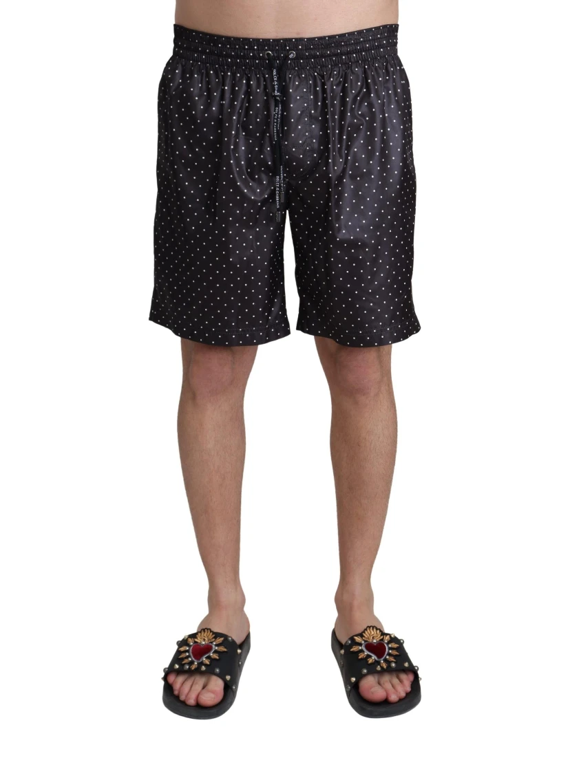 Black Polka Dot Print Beachwear Swimwear