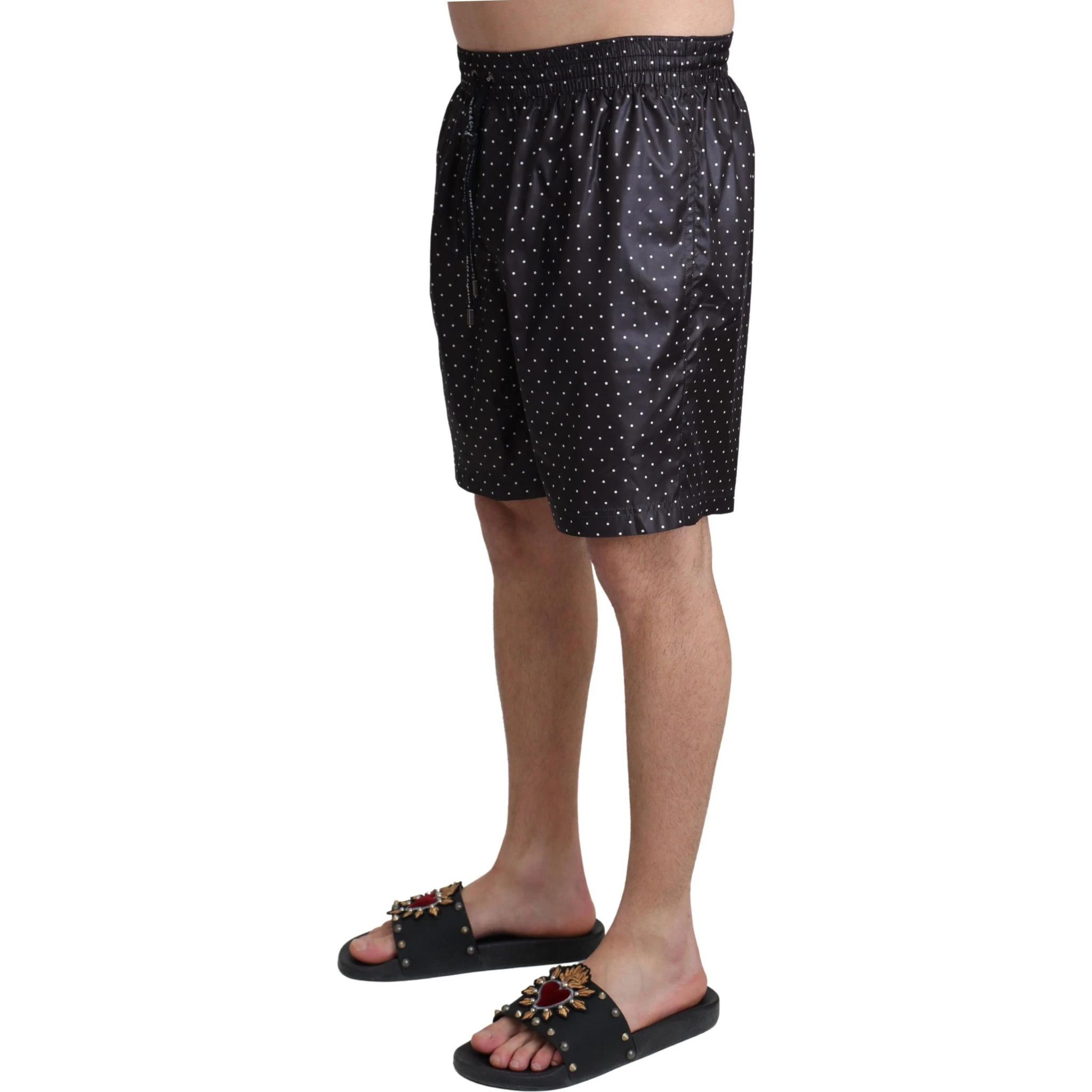 Black Polka Dot Print Beachwear Swimwear