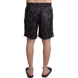 Black Polka Dot Print Beachwear Swimwear