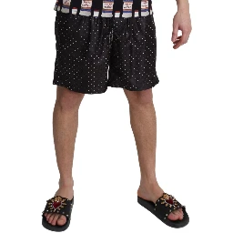 Black Polka Dot Print Beachwear Swimwear