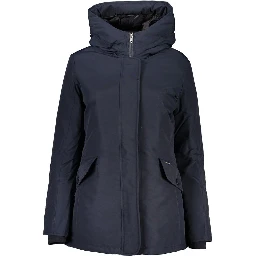 Women's blue Woolrich parka