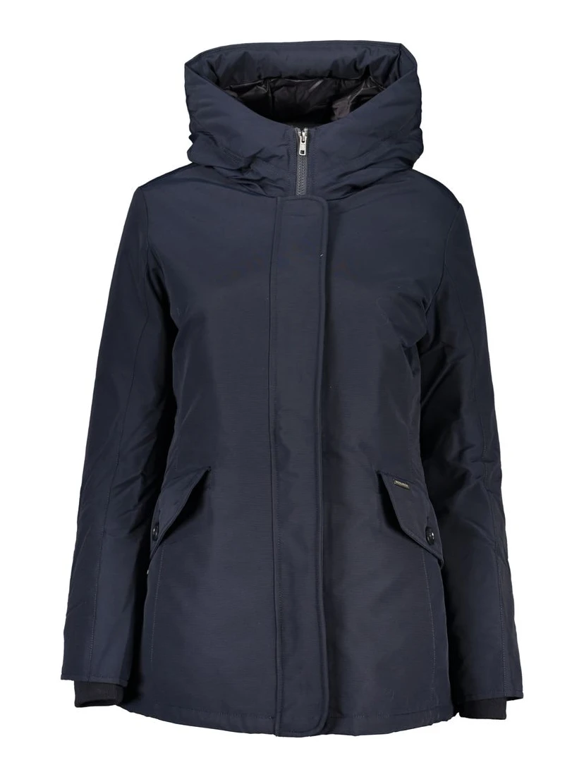 Women's blue Woolrich parka