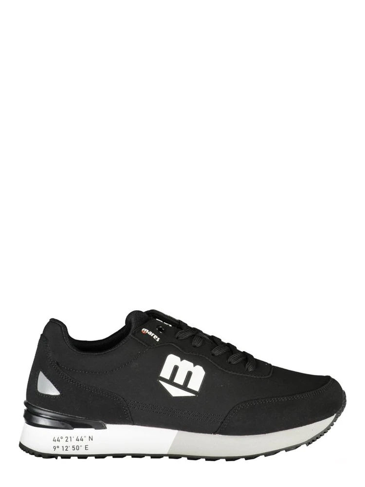 Black Polyester Men's Sneaker