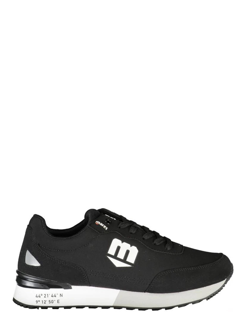 Black Polyester Men's Sneaker