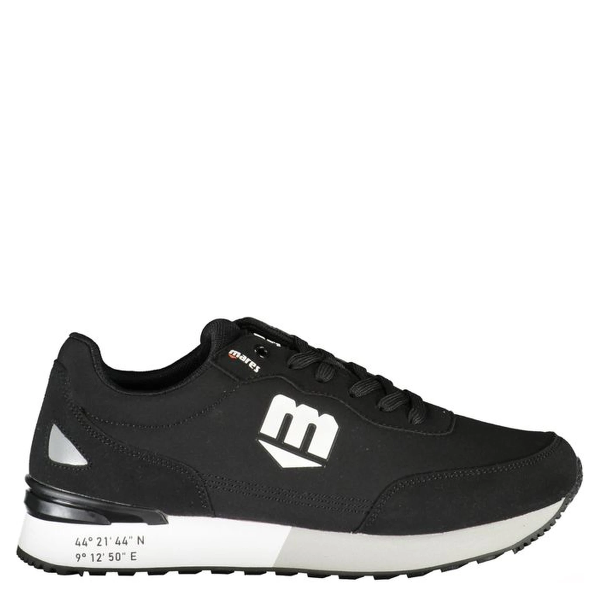 Black Polyester Men's Sneaker