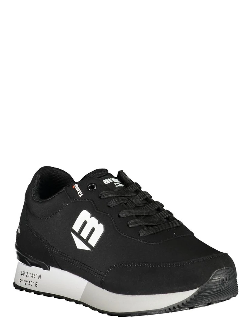 Black Polyester Men's Sneaker