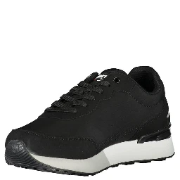 Black Polyester Men's Sneaker