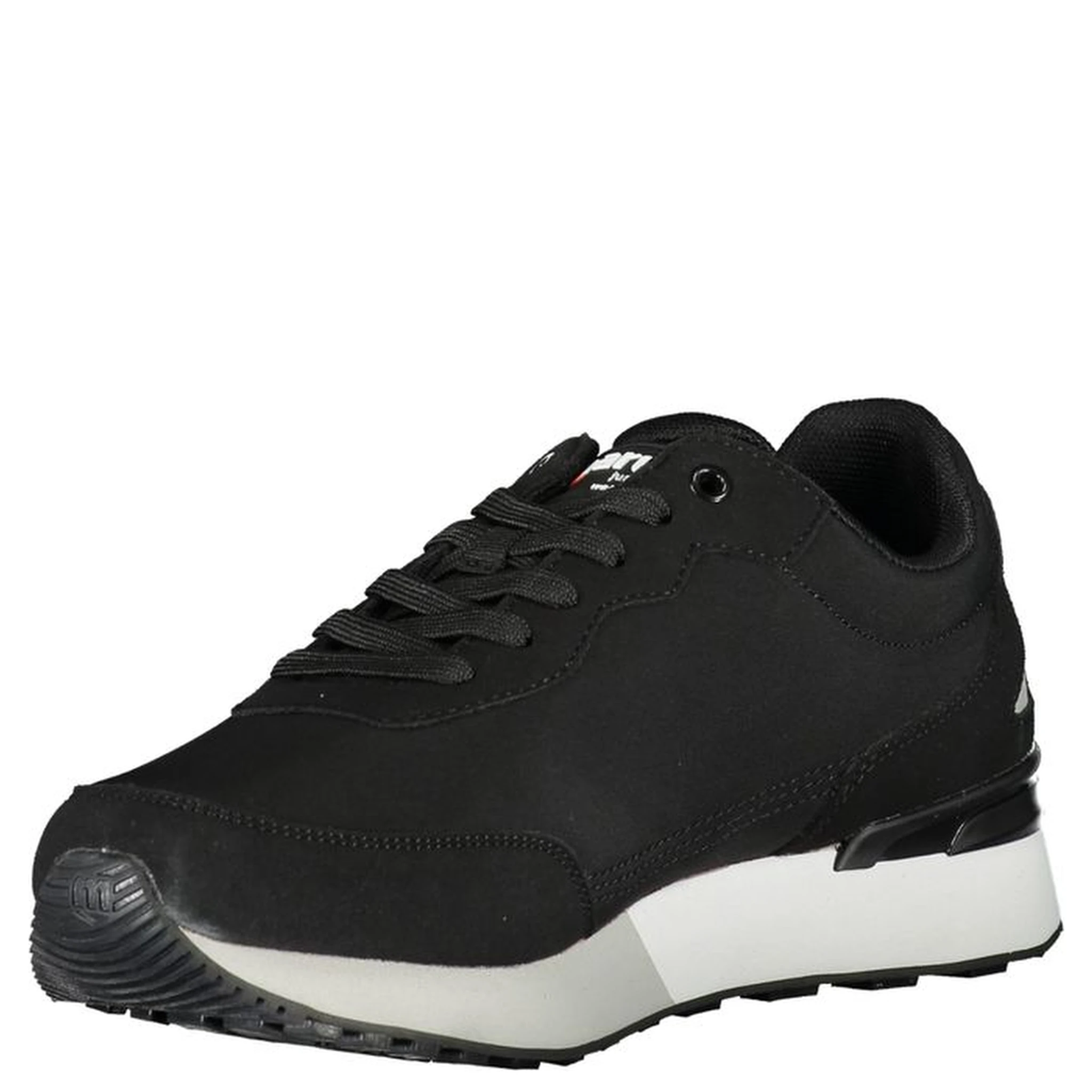 Black Polyester Men's Sneaker