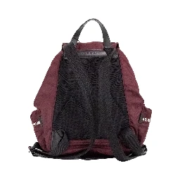 Medium Burgundy Econyl Nylon Rucksack Drawstring Backpack Bookbag