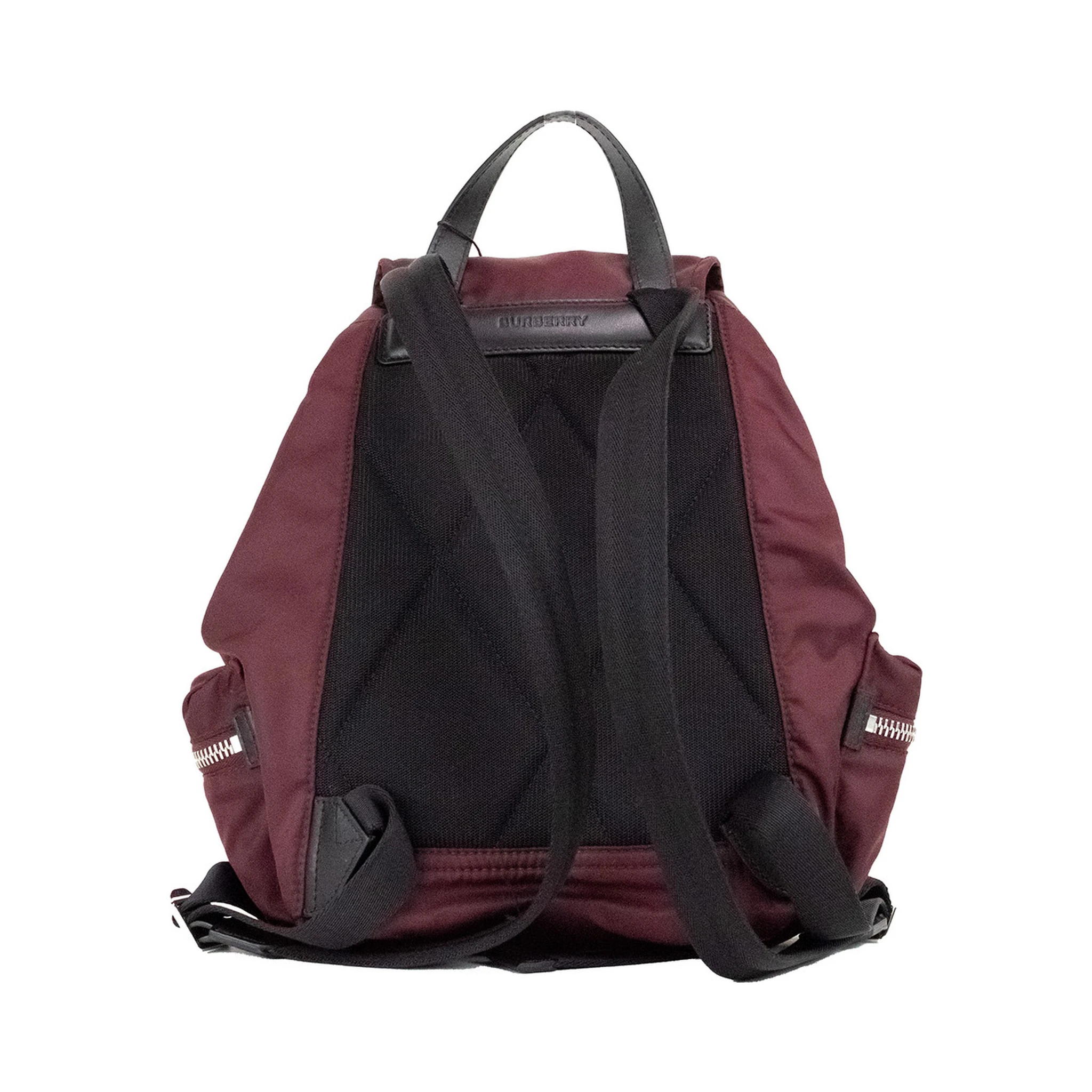 Medium Burgundy Econyl Nylon Rucksack Drawstring Backpack Bookbag
