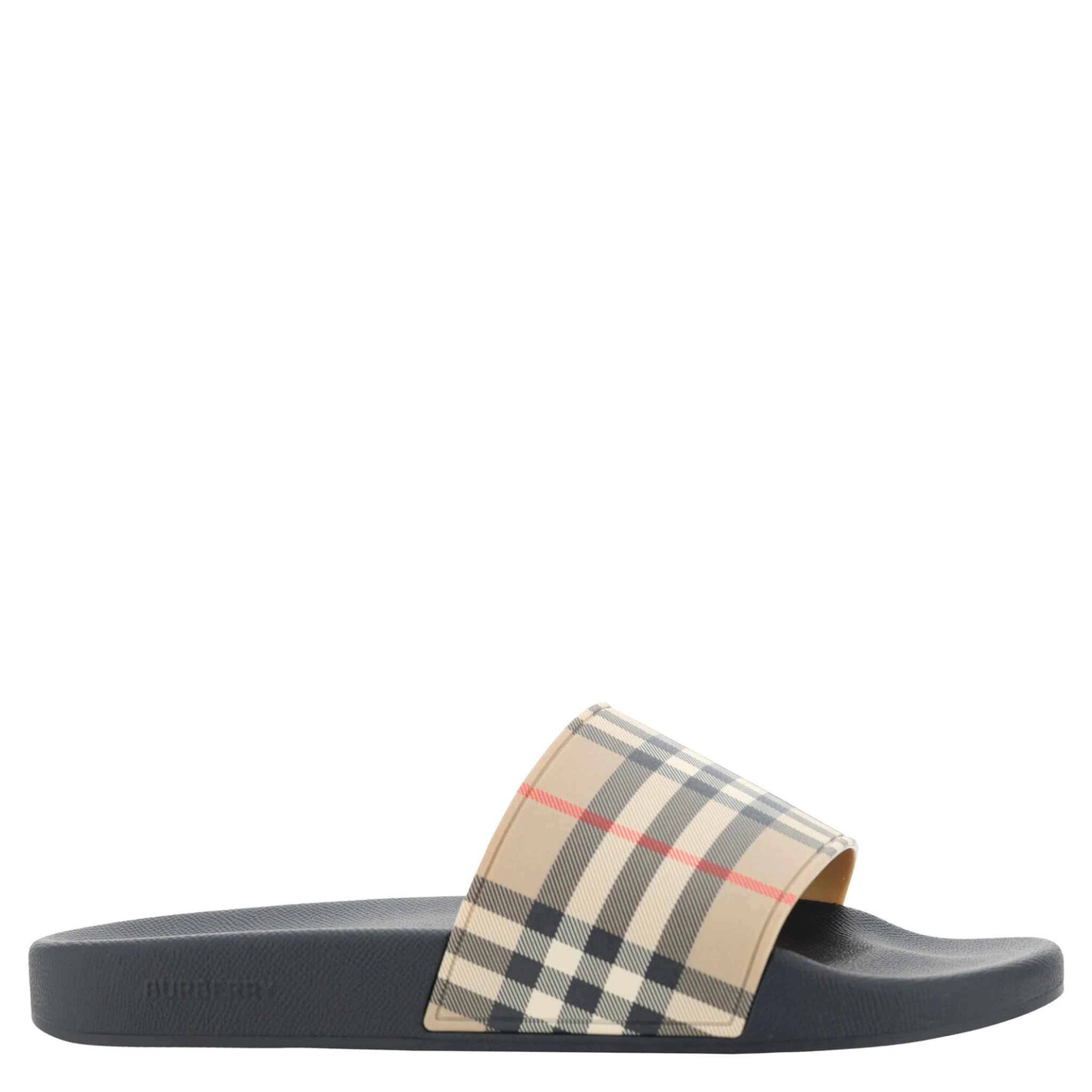 Brown Rubber Slides Sandals