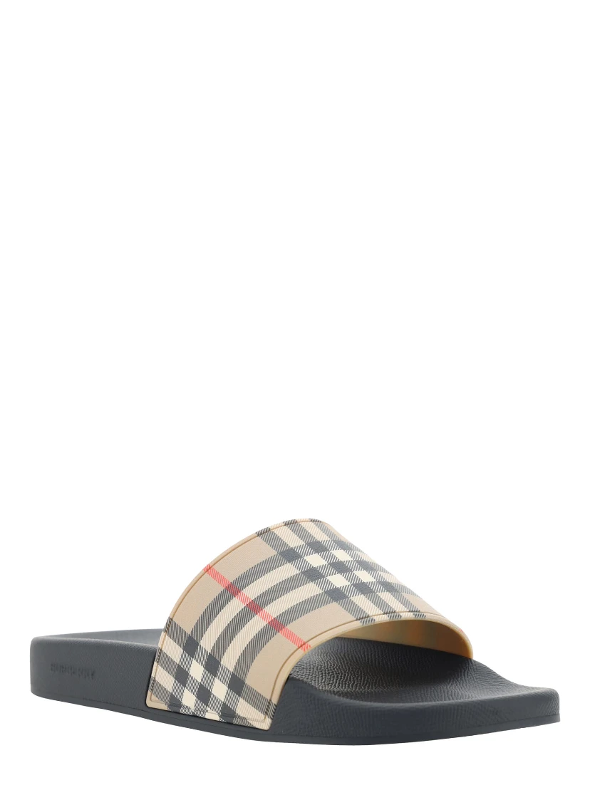 Brown Rubber Slides Sandals