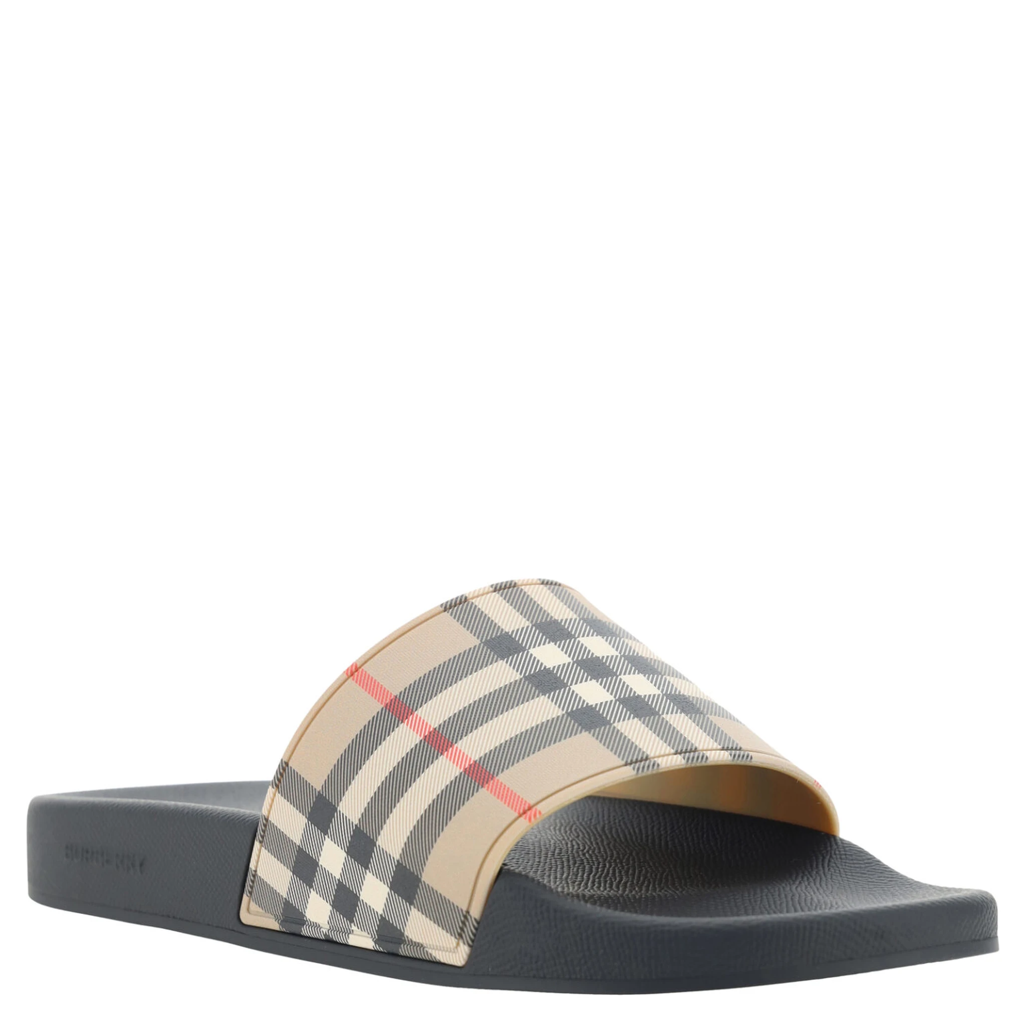 Brown Rubber Slides Sandals