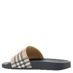 Brown Rubber Slides Sandals