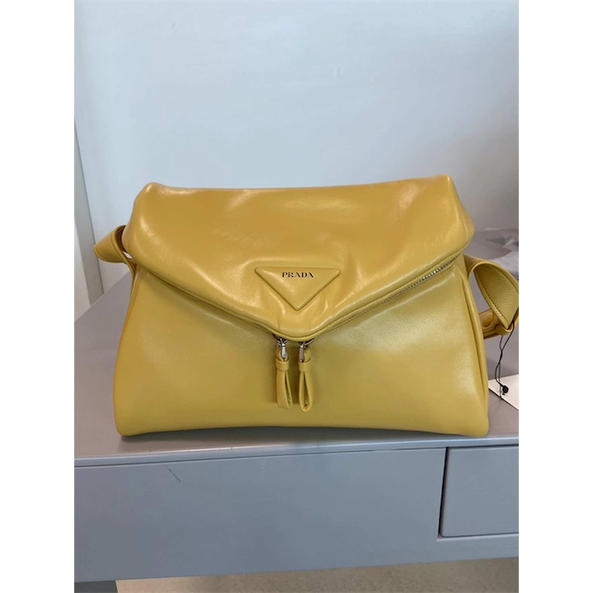 Padded Nappa Leather Prada Signaux Shoulder Bag