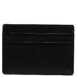Black Leather La Medusa Card Holder
