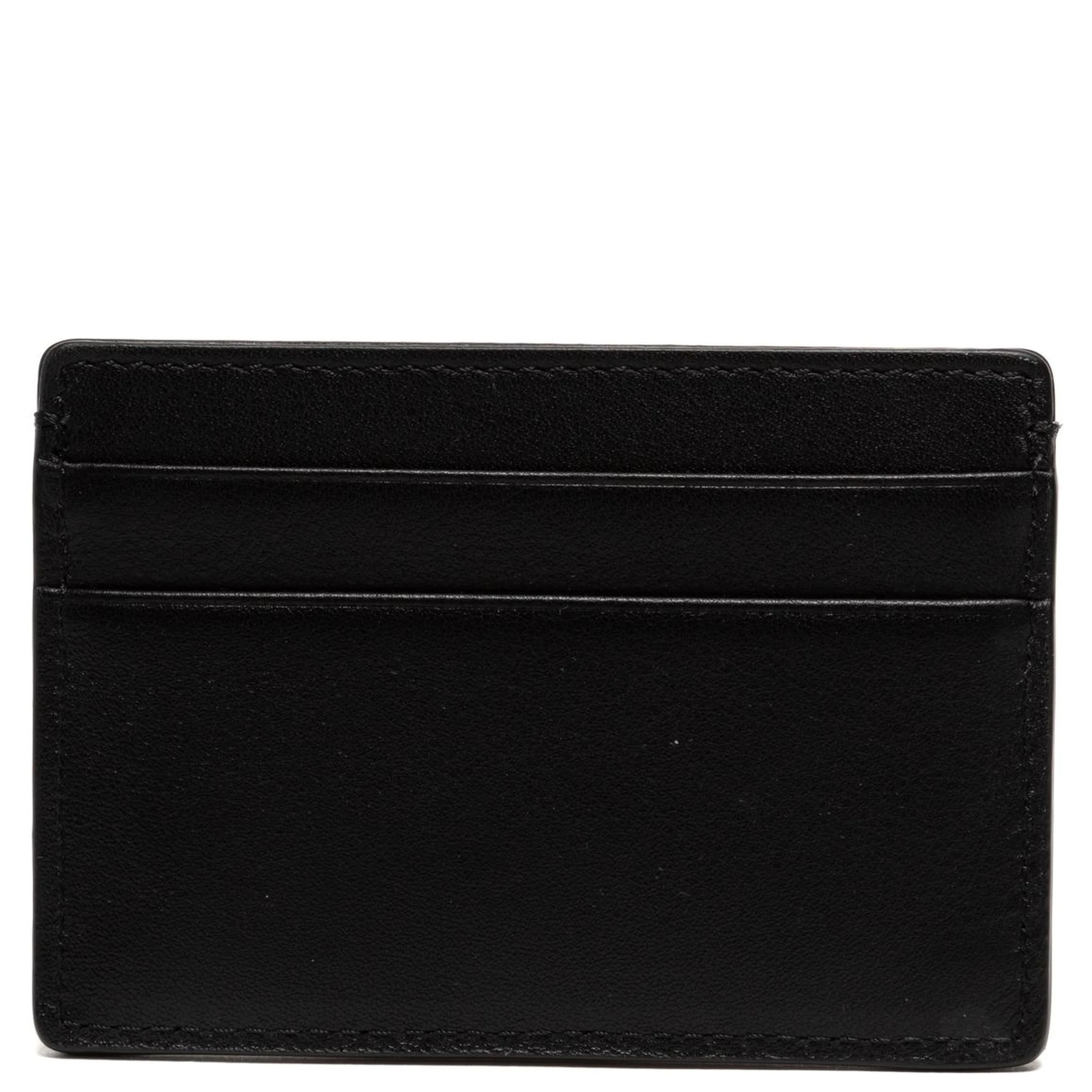 Black Leather La Medusa Card Holder