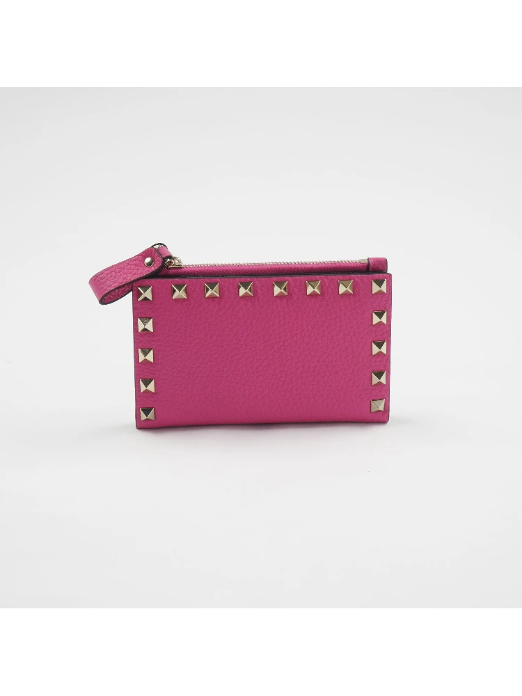 Valentino Pink Leather Rockstud Bifold Wallet alternative