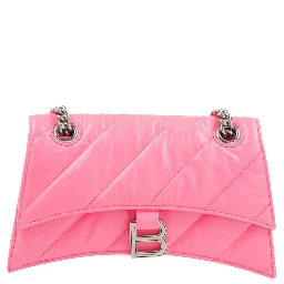 Crush Quilted Leather Chain Shoulder Bag