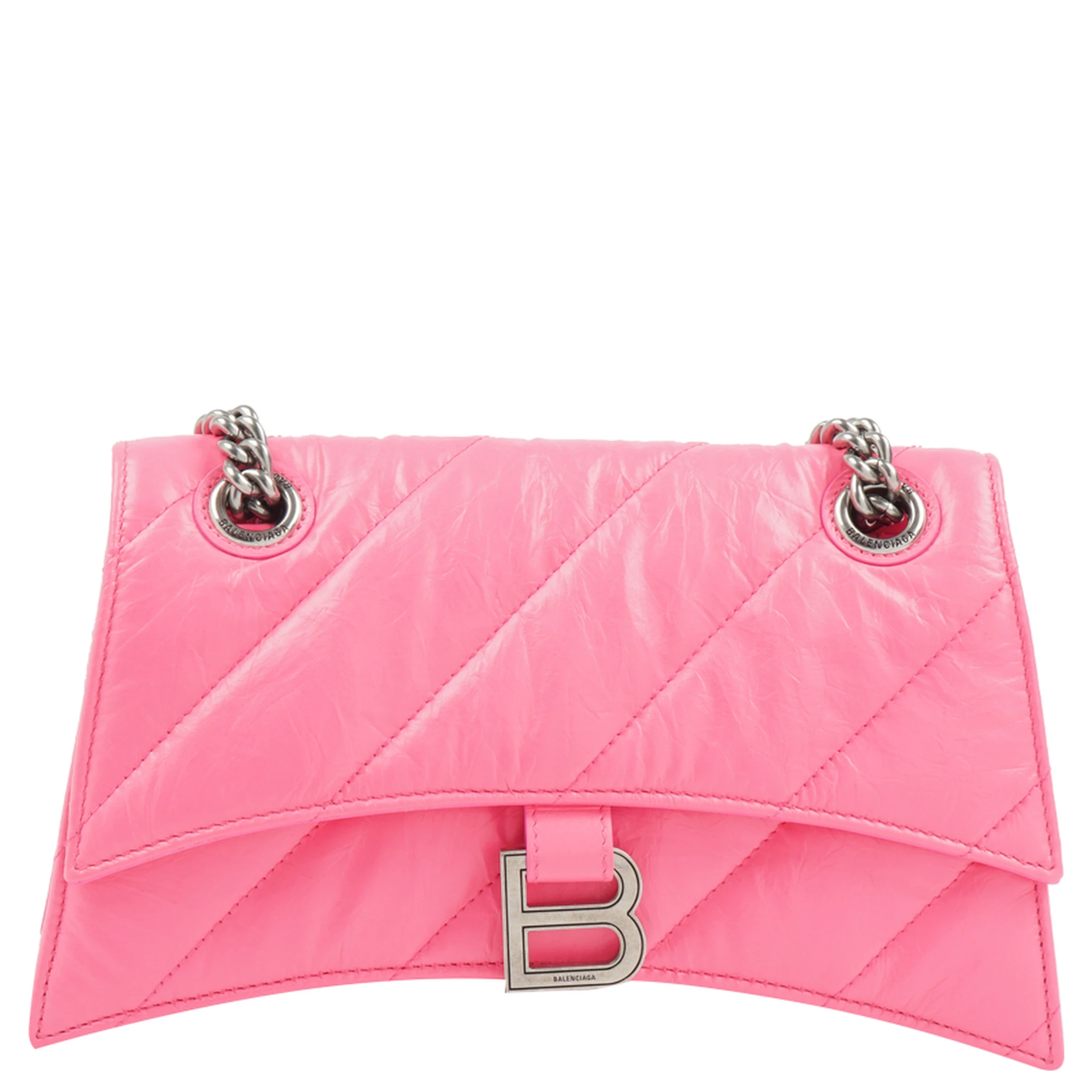 Crush Quilted Leather Chain Shoulder Bag