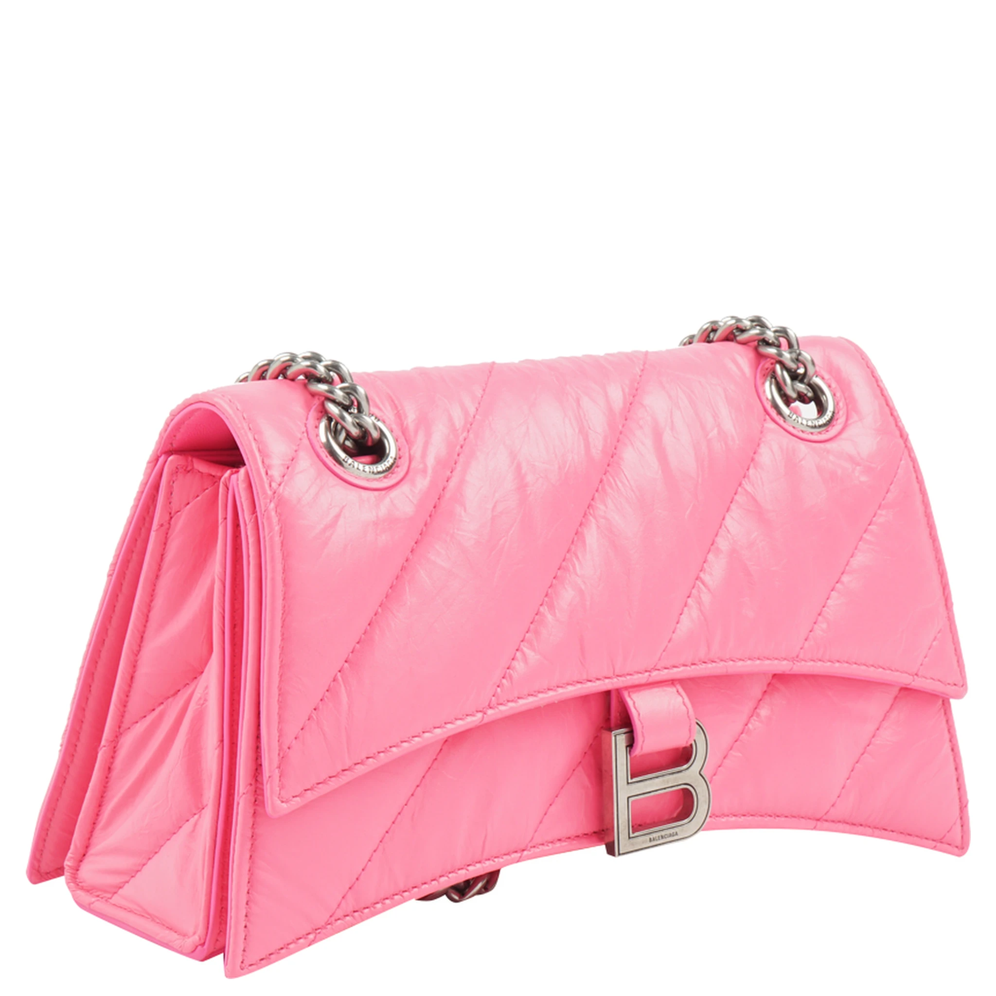 Crush Quilted Leather Chain Shoulder Bag