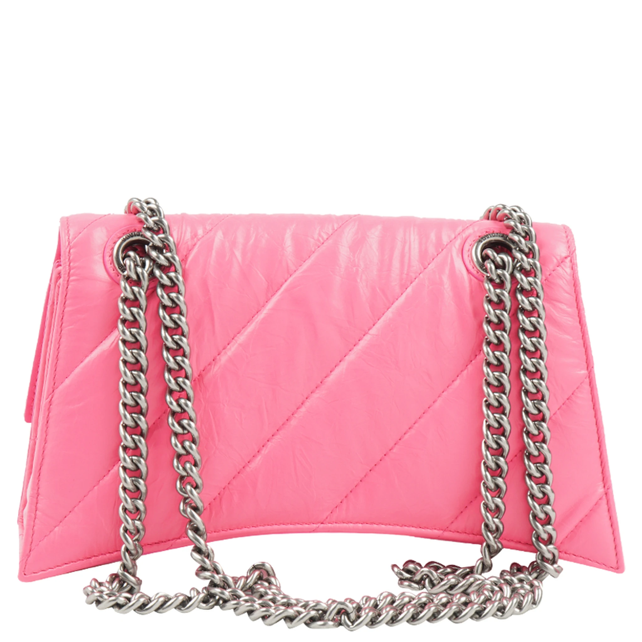 Crush Quilted Leather Chain Shoulder Bag