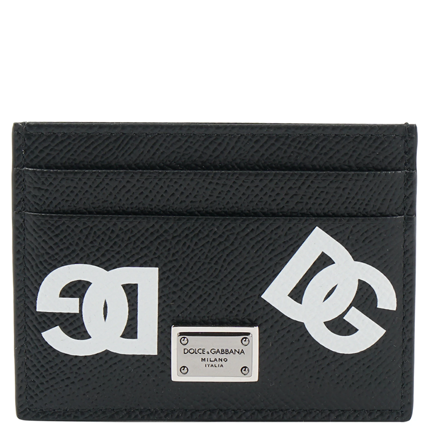 Black leather card holder