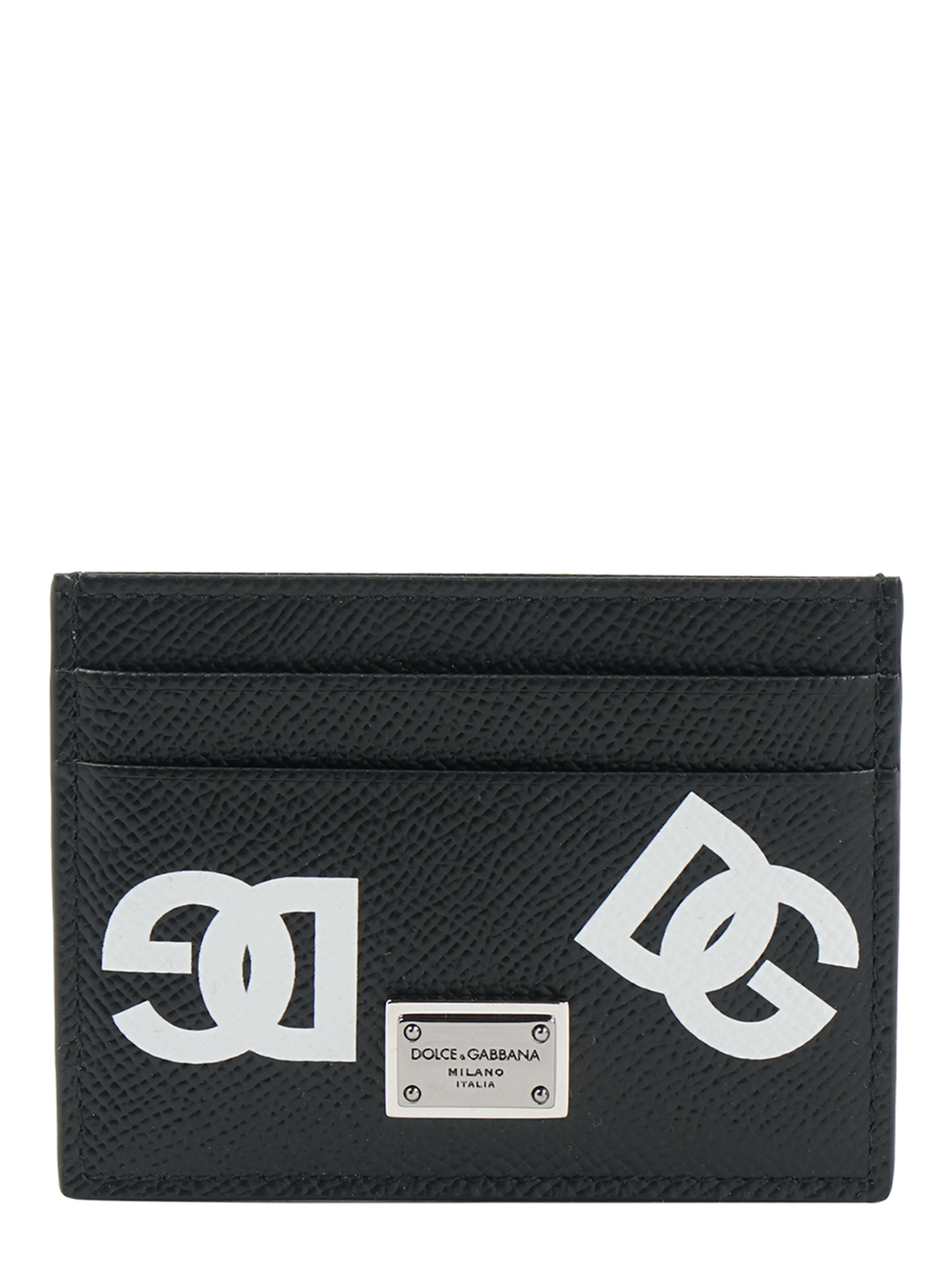 Black leather card holder