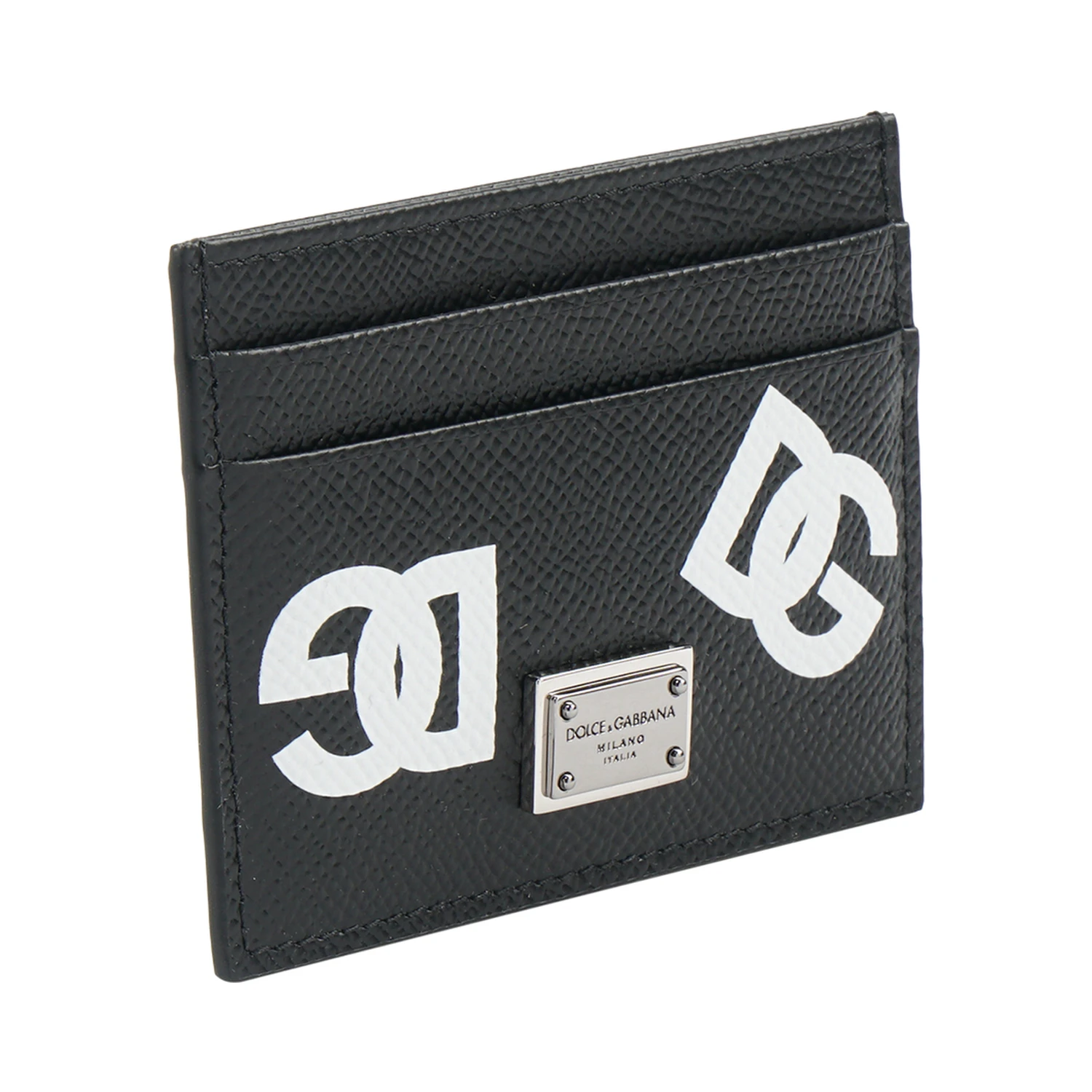 Black leather card holder