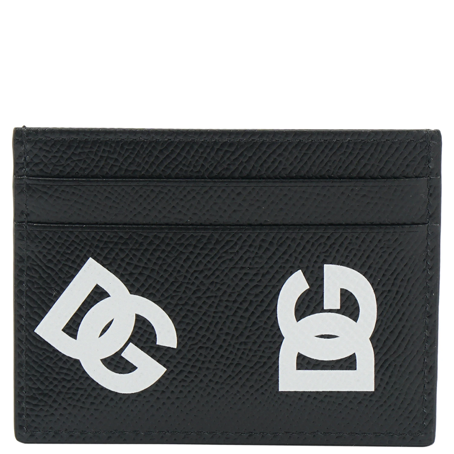 Black leather card holder
