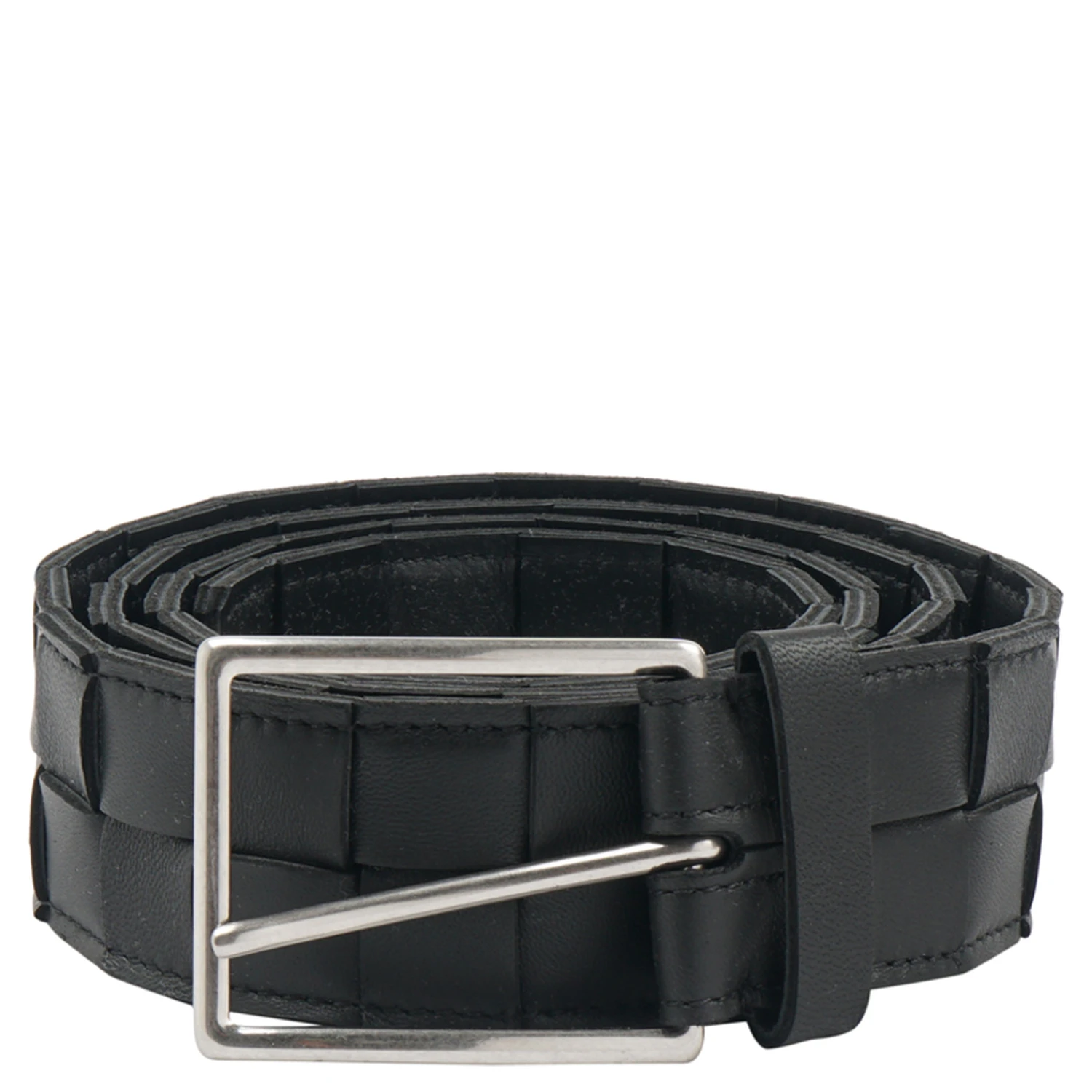 Men's Cassette Intreccio Leather Belt In Oak