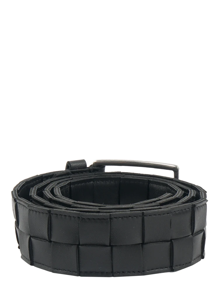 Men's Cassette Intreccio Leather Belt In Oak alternative